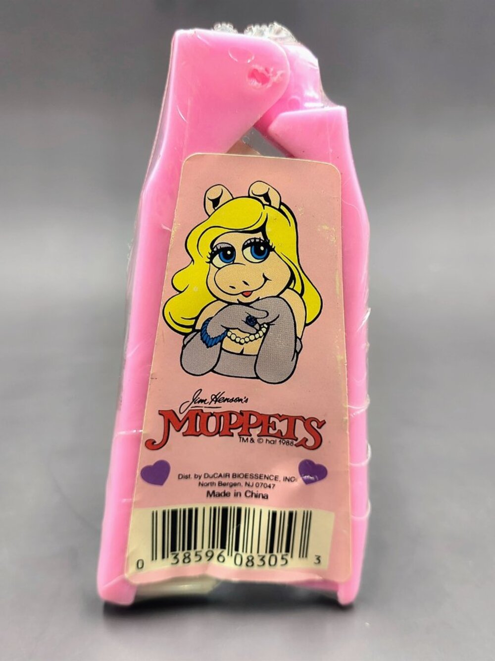 Vintage 1988 Miss Piggy Muppets Pink Folding Comb & Brush - New Sealed NOS